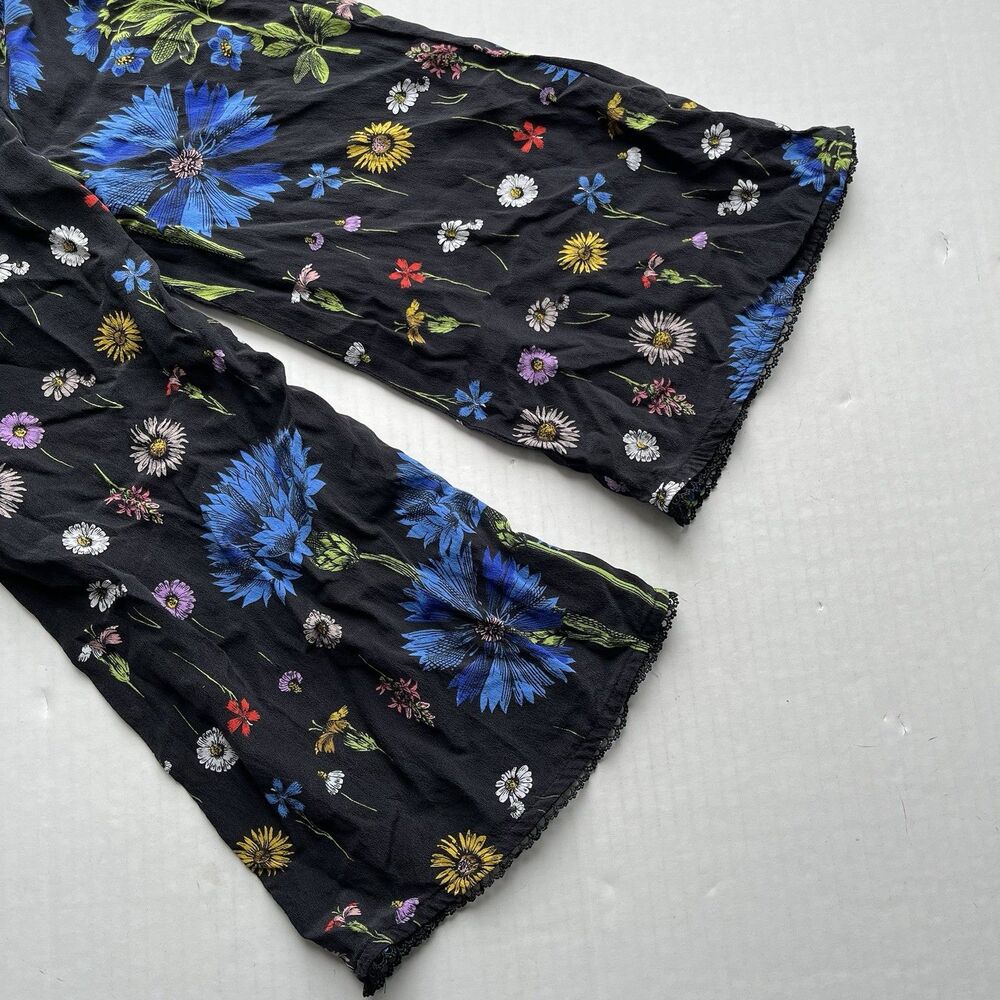 Anthropologie MAEVE Lucinda Tunic Dress Womens M Multi Floral Silk Tie Back Boho - Picture 9 of 14